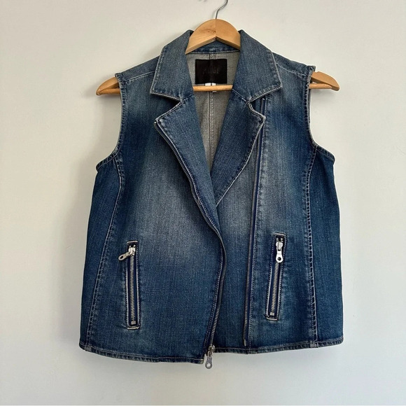 PAIGE Denim Zip Up Vest Size: Small - Picture 3 of 5